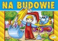 kolorowanka z naklejkami na budowie Koparka