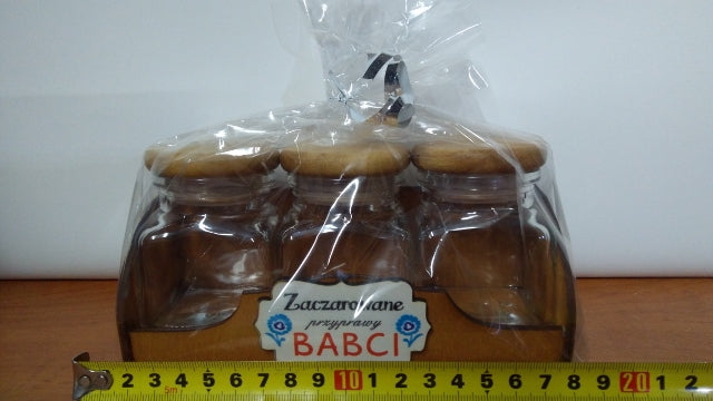 półka + 3 słoiczki BABCIA