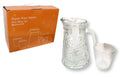 komplet dzbanek 1300 ml + 4 szklanki 265 ml tłoczony wzór kropki  SOW-103