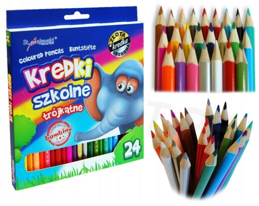 kredki trójkątne 24kol. BAMBINO | 2676