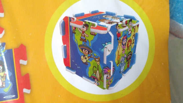 puzzle piankowe MATA Dzieci Mapa Świata  ZA3149