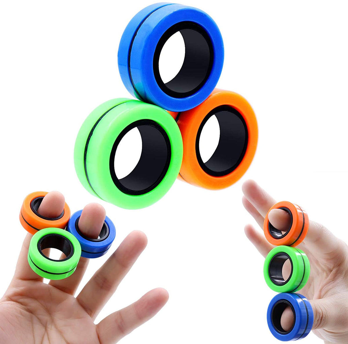 pierścienie magnetyczne odstresowujące FIDGET SPINNER