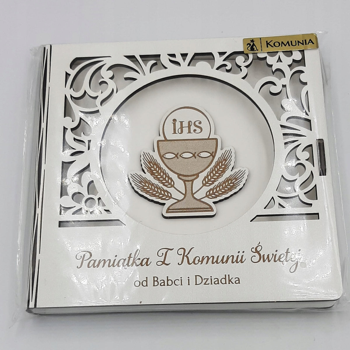 album kwadrat KOMUNIA OD BABCI I DZIADKA NR7