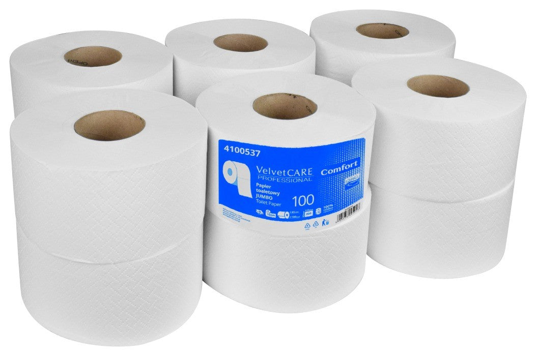 papier toaletowy  jumbo celuloza 2-warstwowy 800 listków 100m 12szt. biały