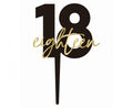 topper na tort 18. urodziny „eighteen”  PF-TO18