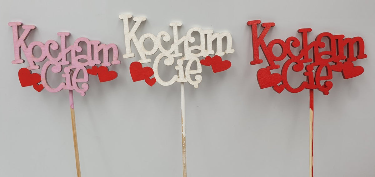 piki z napisem "Kocham Cię"  3szt.