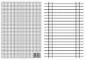 liniuszek dwustronny A5 Kratka /  Linia10szt,