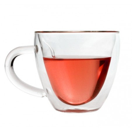 szklanki termiczne podwójne szkło serce 240ml do kawy LATTE LONG zestaw 6szt .  SZK18