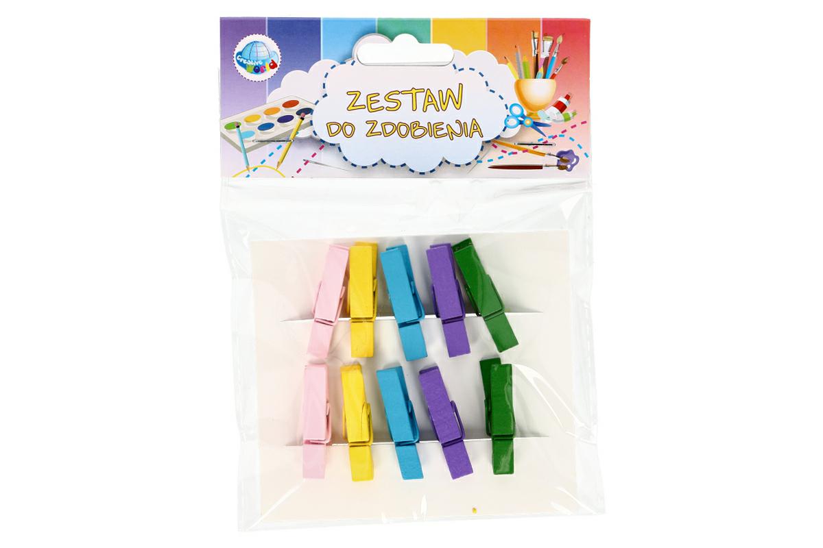 spinacze dekoracyjne kolorowe 10szt.