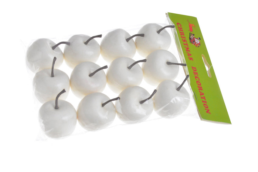 jabłka 4cm, 12szt białe 22CAN8-APP02_W