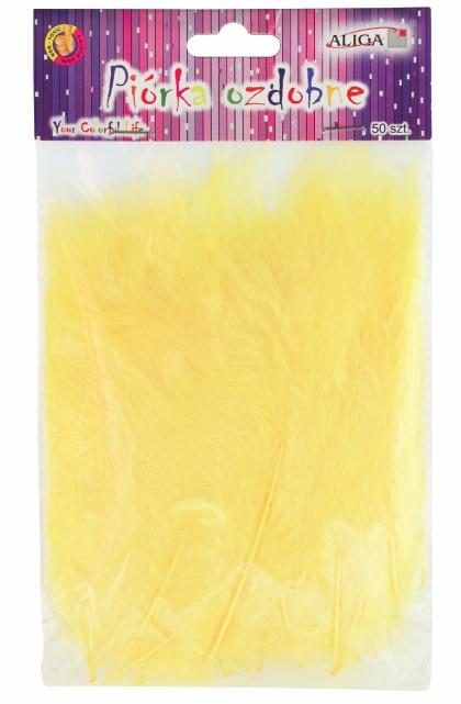 piórka j. żółte 10-12cm op. 50szt. | P-082