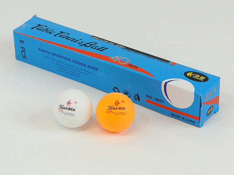 zestaw 6 piłeczek do ping ponga 40mm