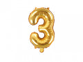 balon foliowy 35cm cyfra ''3'' złoto | FB10M-3-019