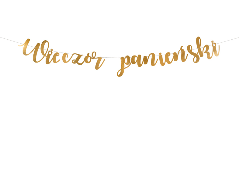 baner girlanda na ścianę złoty wieczór panieński 150x21,5cm