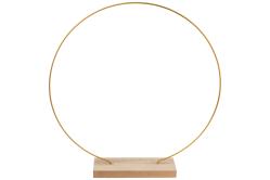 stojak ring metalowy z drewnianą podstawką rozm. 32cm SMD-032