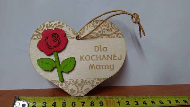 serce wiszące 11cm MAMA | P596