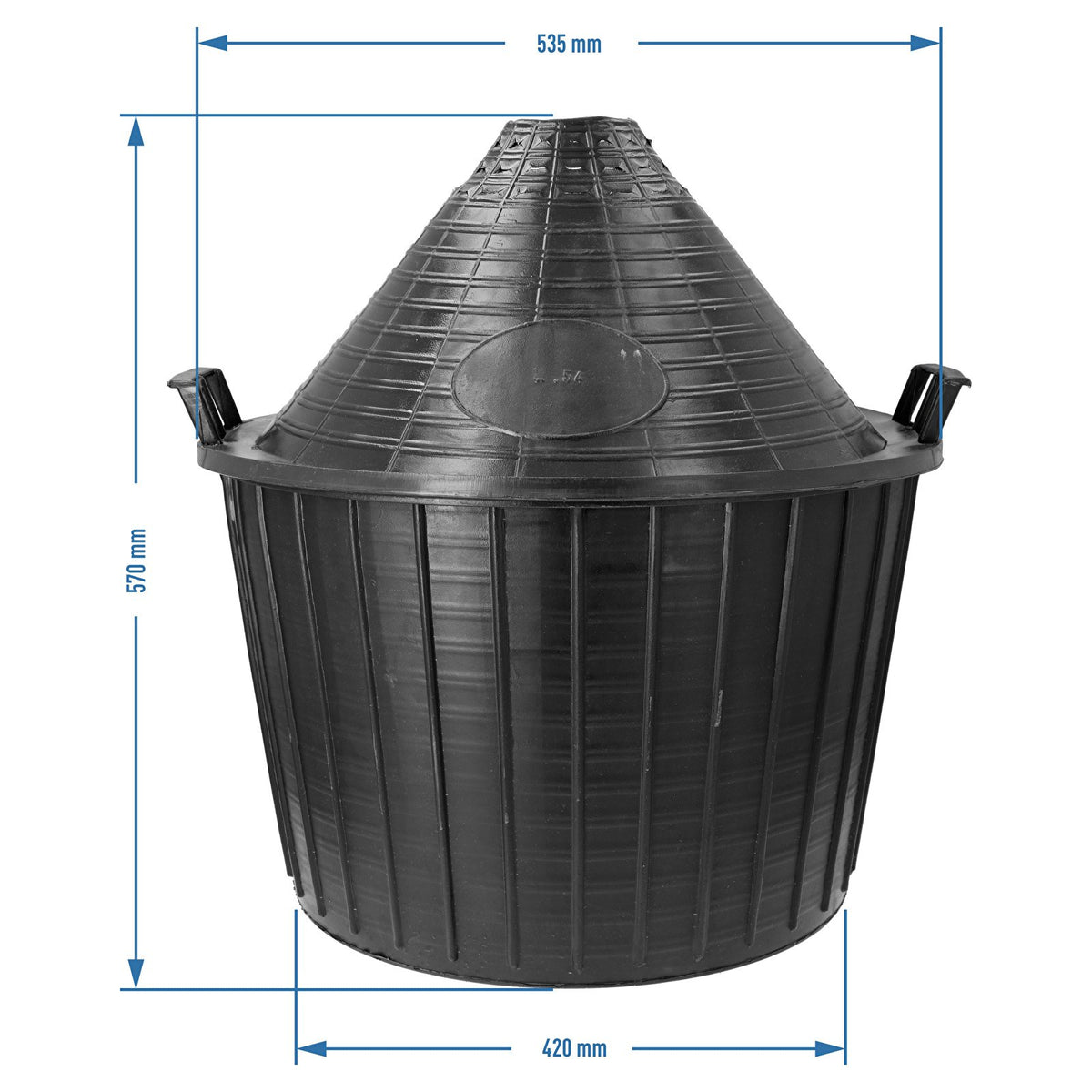 balon na wino w koszu plastikowym 54l