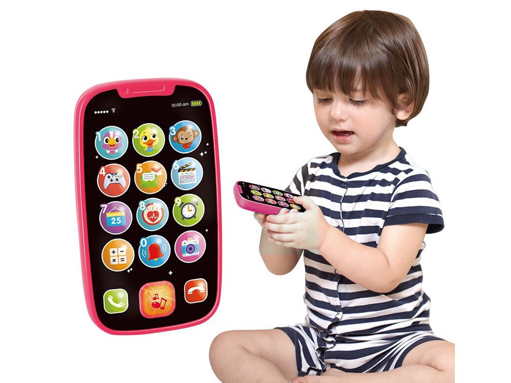 pierwszy TELEFON dla dziecka  na baterie RÓŻOWY | ZA2831