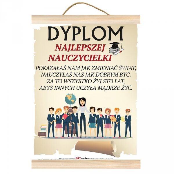 dyplom Najlepszej Nauczycielki