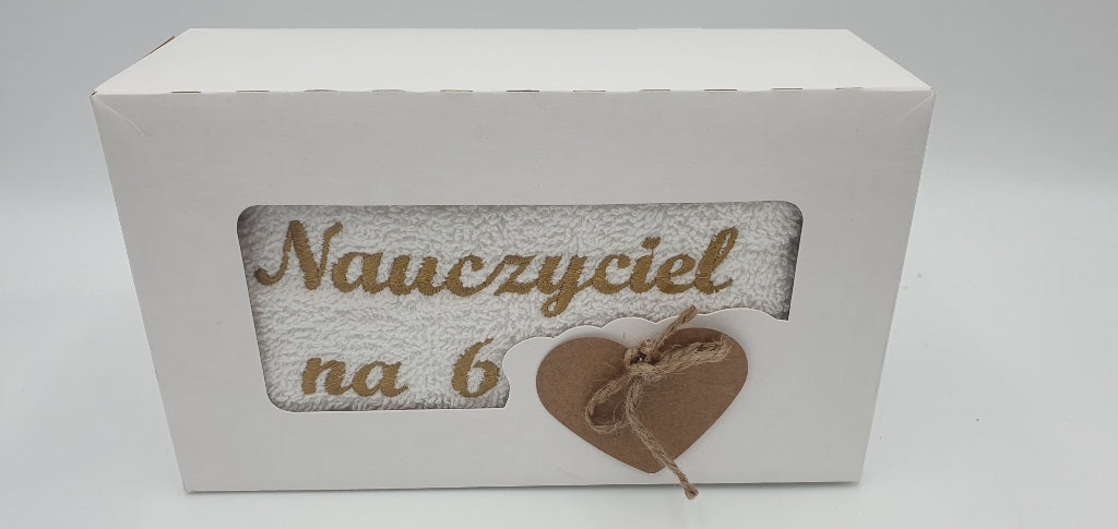 ręcznik 50 x 100 cm w kartoniku Nauczyciel na 6