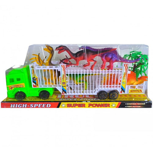auto ciężarowe z dinozaurami  36 x 14 x 6cm A-0612