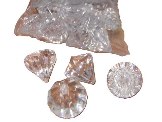 diamenty kryształki cyrkonie przezroczyste z dziurką 120g 24mm K1409-1193/232
