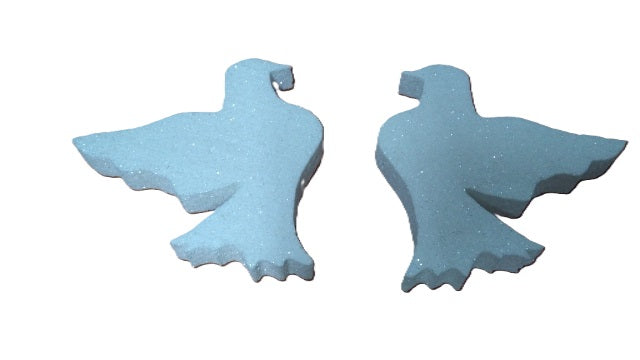 gołąb styropianowy 2szt. brokat 15/2cm | 536