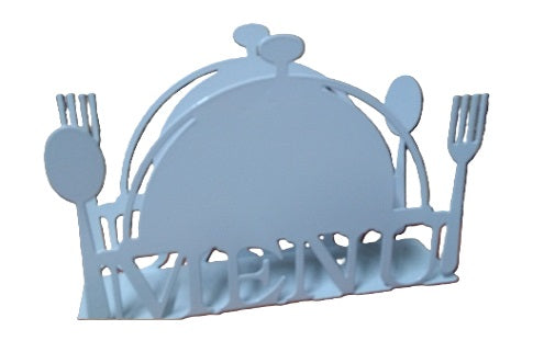 serwetnik metalowy MENU biały  SN1090