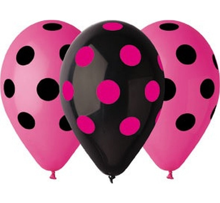 balony 5szt. grochy 12'' | GS110/157HN