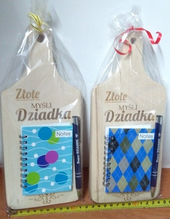 deska + notes długopis DZIADEK   26,5 x 11,5 cm.