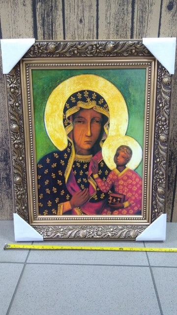 obraz w złotej ramie 30x40cm MATKA BOSKA CZĘSTOCHOWSKA